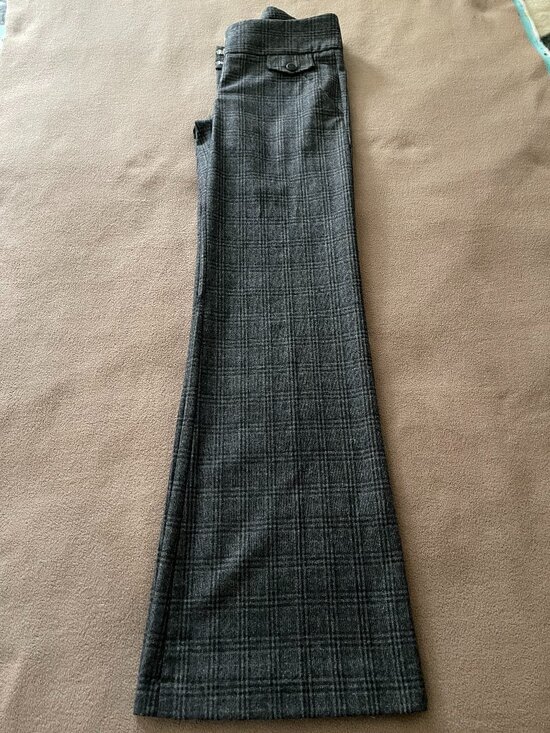 development by erica davies Pants - *AMAZING* Y2K 2004 Development by Erica Davies Plaid Wide Leg Pants Grey Size 2